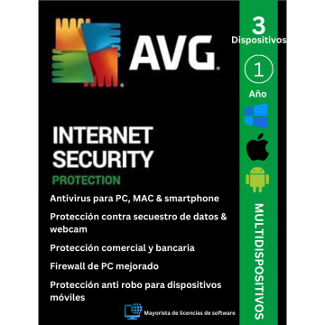 AVG Internet Security 3Dispositivos/1año